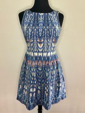 Established 1962 Women’s Cotton Blue Printed Sleeveless Mini Dress 4